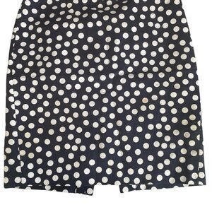 J. Crew Black and White Polka Dot Mini Skirt